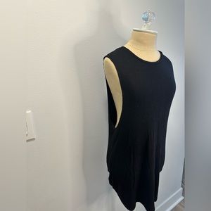 Black Knit Muscle Tee